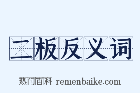 二板反义词是什么意思的图片